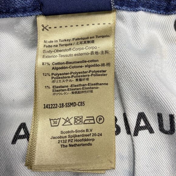 SCOTCH & SODA Tye Men Jeans Tag Size 30X32 *Actual 30X 30.5 Slim Fit Blue - Picture 11 of 16